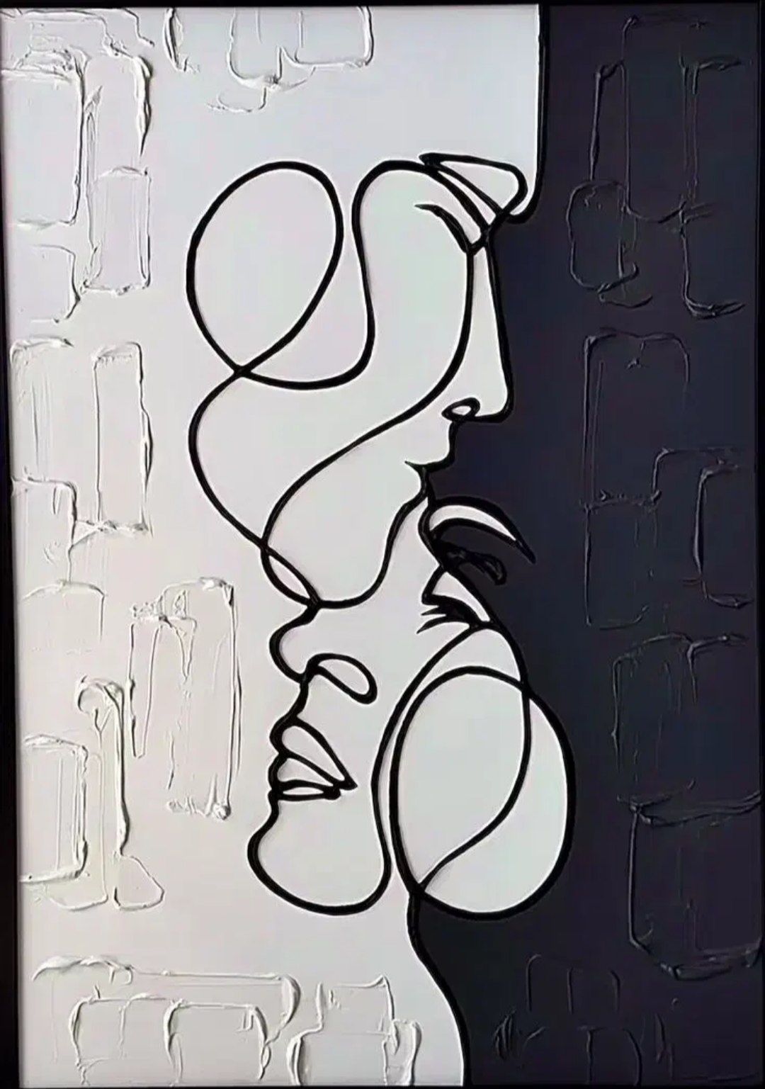 تابلو مدرن چهره خطی